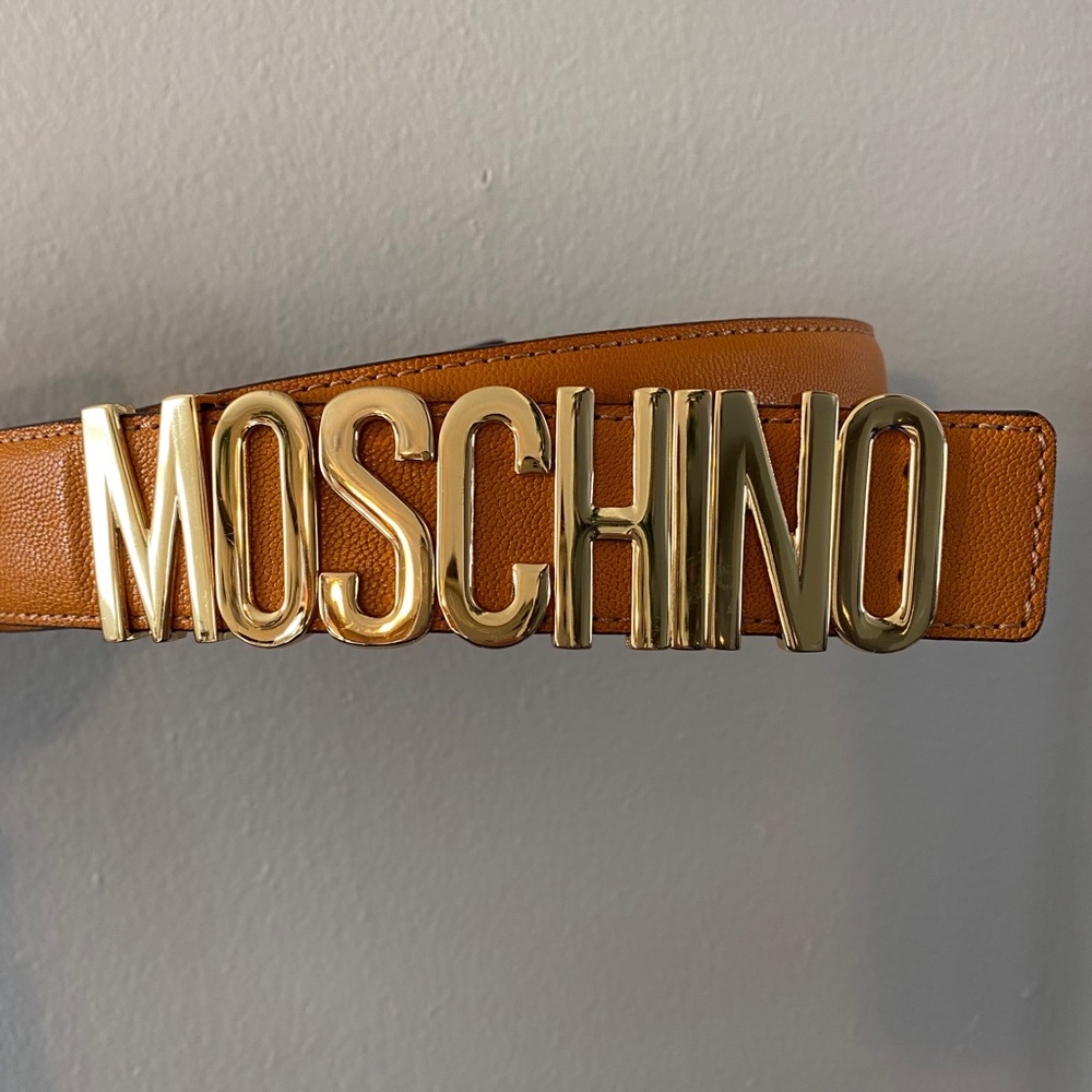 MOSCHINO Logo Buckle Belt